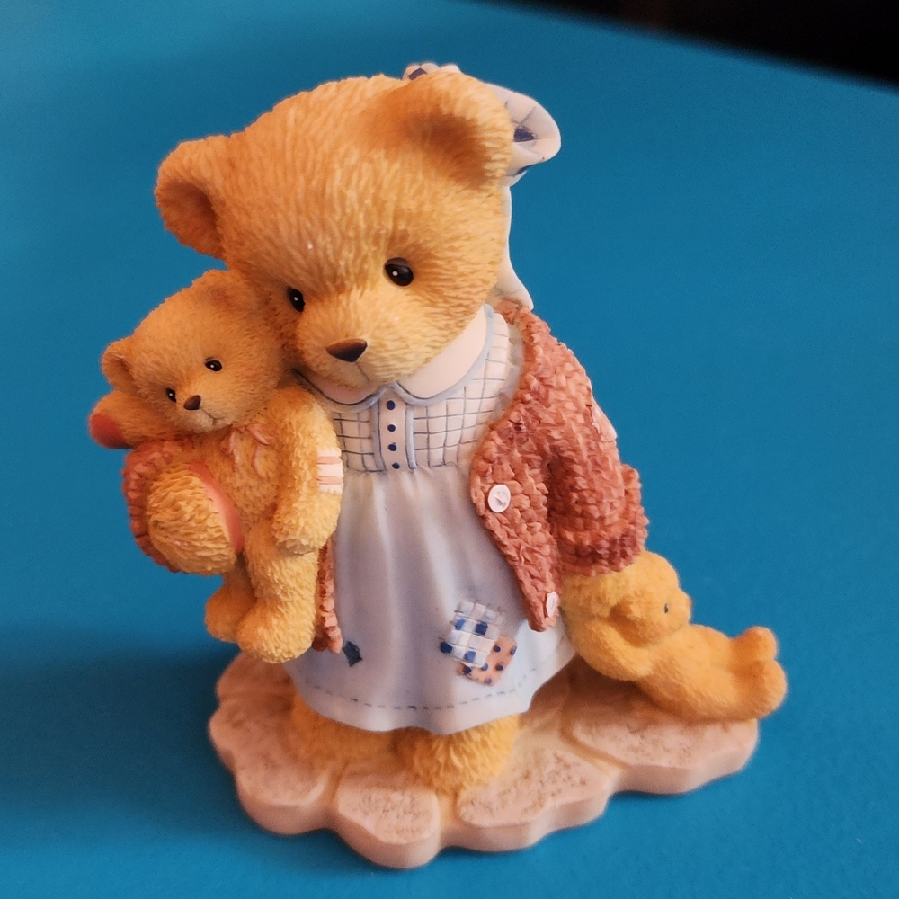 Vintage Retired Cherished Teddies Irene Holding Bears